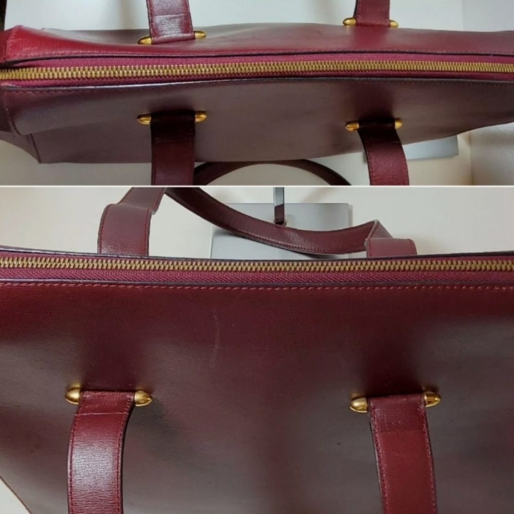 CARTIER Paris Bordeaux Women's Leather Shoulder Bag COA Included - Picture 5 of 12